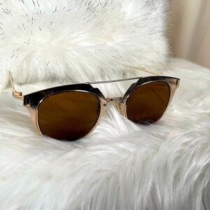 Steve Madden Gold and Brown Sunglasses